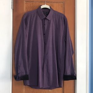 Cedar Wood State Purple Button Down Shirt